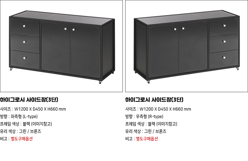 하이그로시 사이드장(3단) HD-936