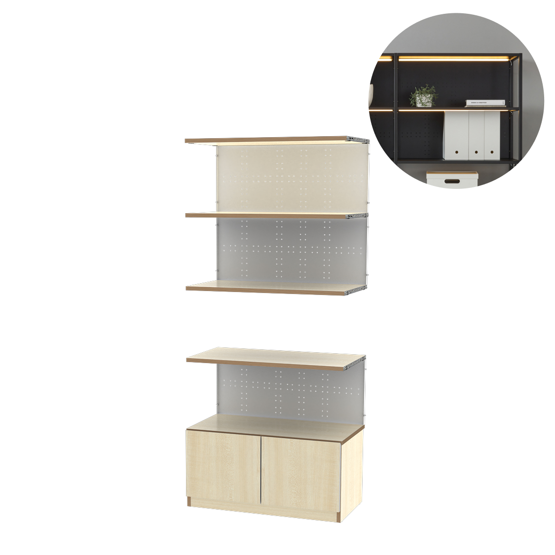 연결옵션A 5단책장 혼합